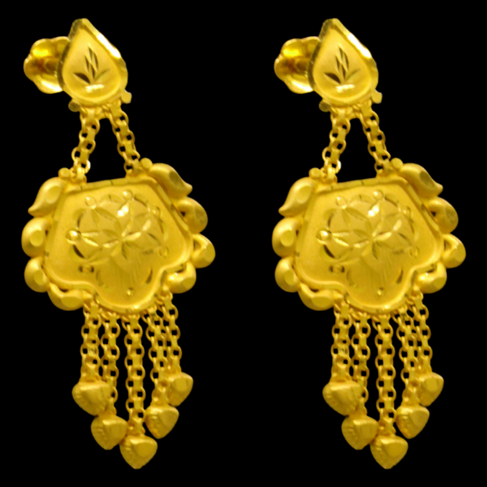 22K Gold Stud Earrings - SW24823